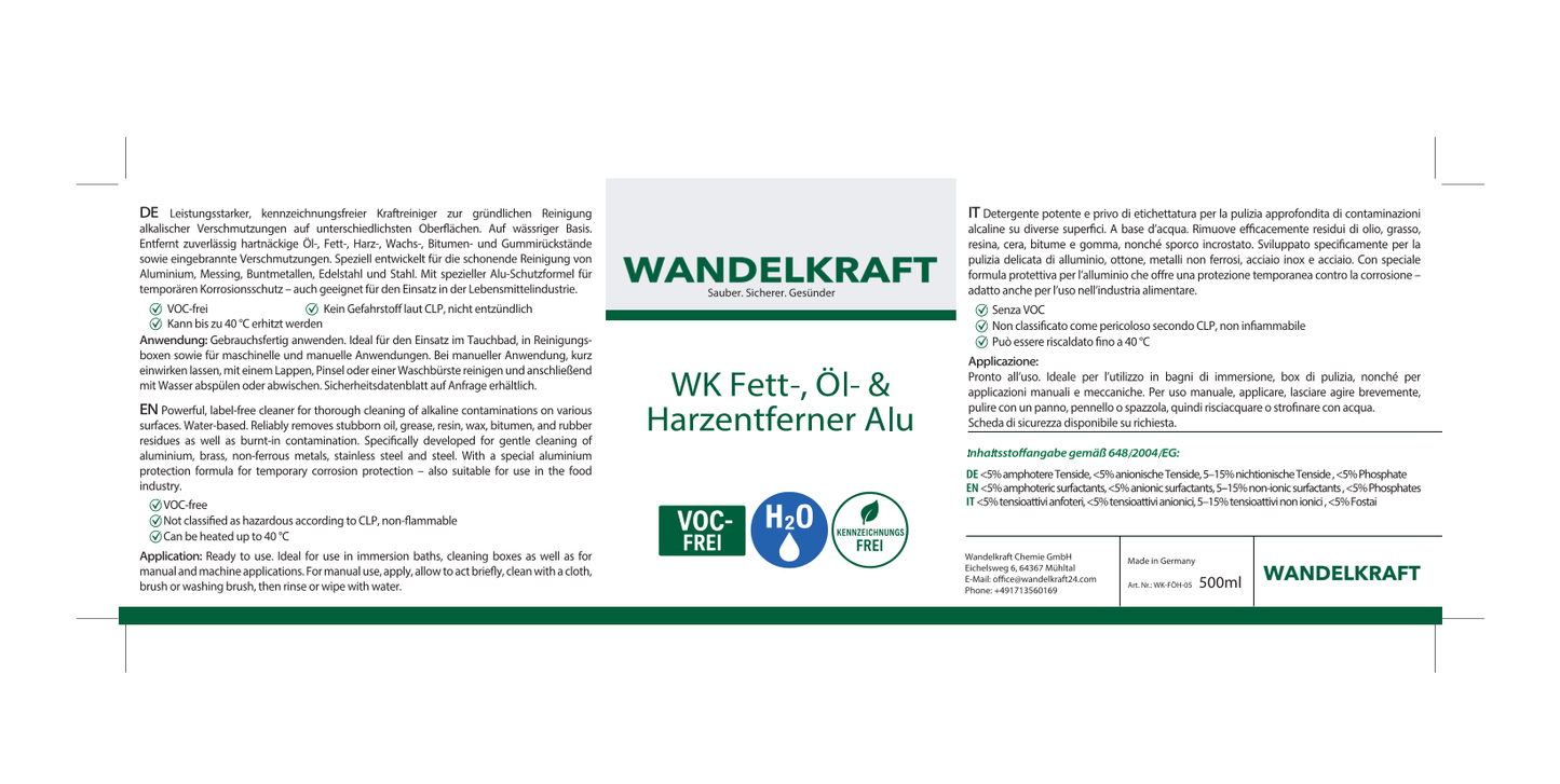 WK Grease, Oil & Resin Remover Alu
