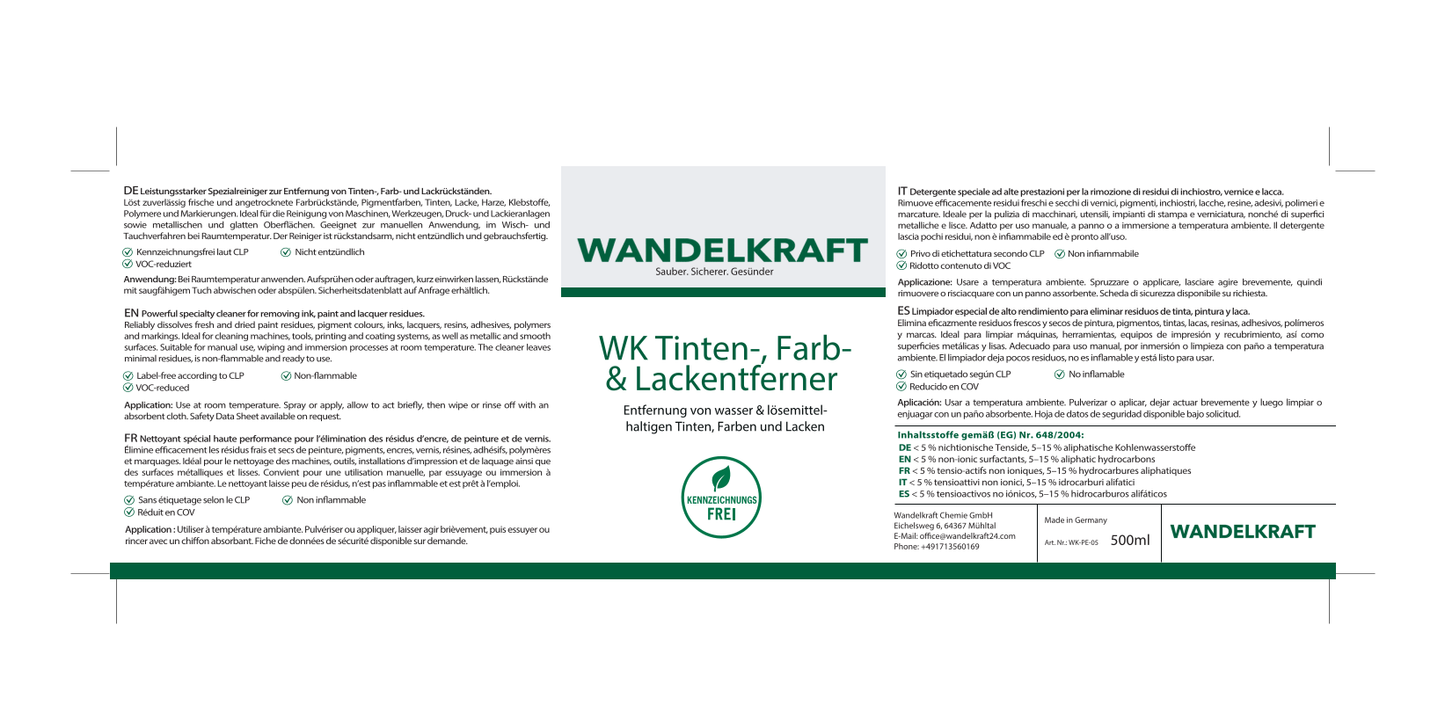 WK Ink, Paint & Varnish Remover